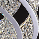 Lustra LED cu Telecomanda, LLC160/750X350GD, Cristal si Metal, 160W, Dimabila, Inaltime Reglabila, Lumina Rece/Calda/Neutra, Iluminat Luxos