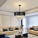 Candelabru Cristal BLOIS Eleganza 8xE14, Diametru 49cm, Negru, Inaltime Reglabila