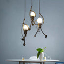 Lustra MODERNA, tip Pendul, FUNTASIA, Figurina, 3xE27, Inaltime Reglabila, Negru