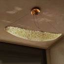 Candelabru Modern cu Cristal, PRAGA, 31W, Lungime 80 cm, Auriu, Inaltime reglabila