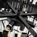 Candelabru Cristal BLOIS 10x E27 Negru Auriu