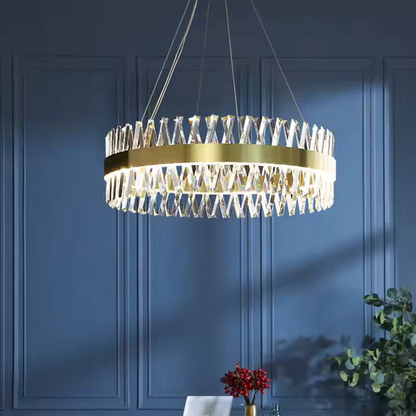 Candelabru LED Lorenzo cu Telecomandă, 41W, Dimabil, Diametru 40cm, Auriu