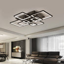Lustra LED cu telecomanda ELLA 186W, 8 Patrate, lumina Rece/Calda/Neutra, Dimabila, Negru Lustre LED cu Telecomanda Default Title Alessandro Design