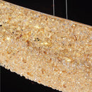 Candelabru Modern cu Cristal, PRAGA, 31W, Lungime 80 cm, Auriu, Inaltime reglabila