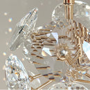 Candelabru Cristal LED KILKENNY Culmino, 144W, Lumina Neutra, Diametru 60cm, Auriu Candelabre Moderne Default Title Alessandro Design