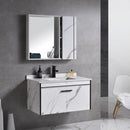 Set Mobilier pentru Baie CORFU, 60x48cm, 2 Piese, Negru si Alb