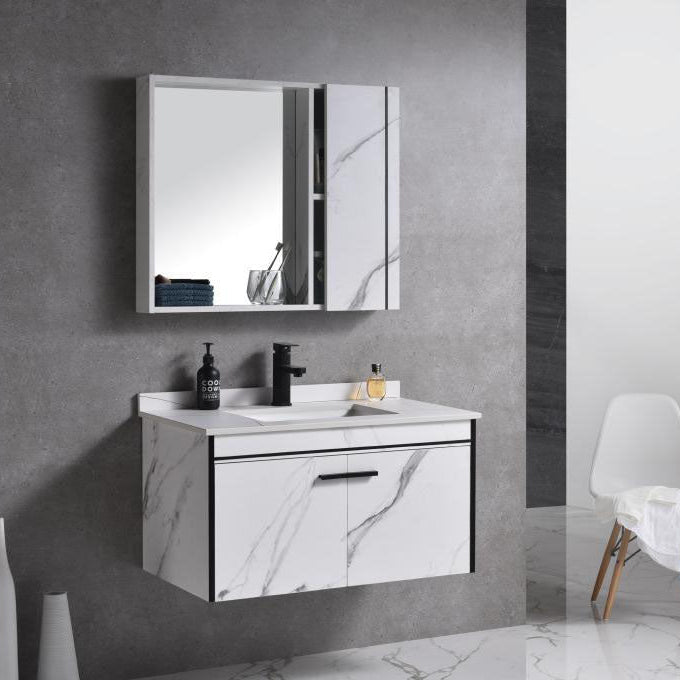 Set Mobilier pentru Baie CORFU, 60x48cm, 2 Piese, Negru si Alb