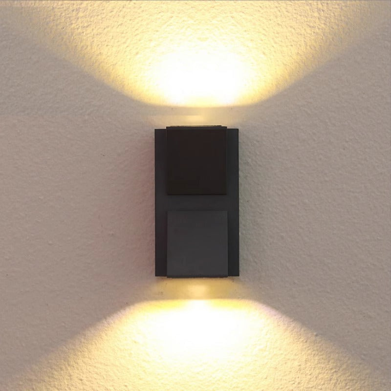 Aplica LED de Exterior si Interior, 2 Surse x 5W, IP65, ABS, Negru, 3000K, AX100/2BK