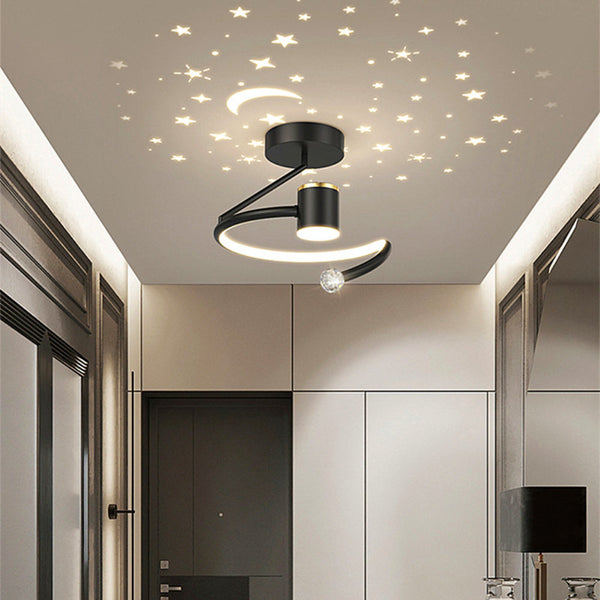 Lustra LED, 34W, Diametru 24cm, lumina Rece/Calda/Neutra, Negru