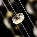 Candelabru Cristal LED 70W IMPERIALE Auriu, Diametru 50cm, Inaltime 200cm, Model Scara