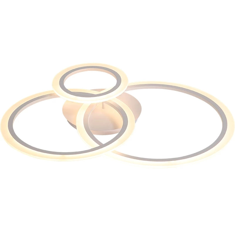 Lustra LED cu telecomanda BETTY 41W, 3 Cercuri, lumina Rece/Calda/Neutra, Dimabila, Alb