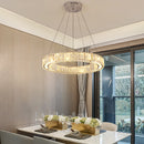 Lustra LED cu telecomanda LLC130/1CH, Cristal si Metal, 31W, 1 Cerc, Dimabila, Inaltime Reglabila, Lumina Rece/Calda/Neutra, Iluminat Luxos Lustre LED cu Telecomanda Default Title Alessandro Design