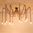 Lustra Vintage LV120/10BK, 10xE27, Rustic, Sfoara si Metal, 2x100cm, Suport Negru Lustre Vintage Default Title Alessandro Design
