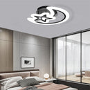 Lustra LED cu telecomanda LUNA SI STEA 59W, 2 Elemente, lumina Rece/Calda/Neutra, Dimabila, Negru