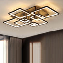 Lustra LED cu telecomanda ELLA 186W, 8 Patrate, lumina Rece/Calda/Neutra, Dimabila, Negru Lustre LED cu Telecomanda Default Title Alessandro Design