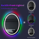 Oglinda LED Rotunda, 60cm, Celeste MotionGlow Marcello, Lumina RGB, Boxa Bluetooth, Sistem Dezaburire, Ceas & Termometru, Dimabila 60X60BTRGB Oglinzi Marcello Default Title Alessandro Design