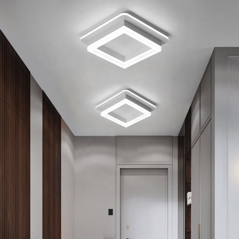 Lustra LED MODERNA 29W, Diametru 22cm, Patrata, lumina Rece/Calda/Neutra, Alb