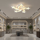 Lustra LED cu telecomanda IPOMOEA 85W, 5 Stele, lumina Rece/Calda/Neutra, Dimabila, Alb Lustre LED cu Telecomanda Default Title Alessandro Design