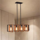Lustra Vintage LV560/4BK, 4XE27, Rustic Barn, Lemn si Metal, 85cm, Negru Lustre Vintage Default Title Alessandro Design
