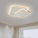 Lustra LED cu telecomanda  FUTURA LUMINA 98W, 2 Patrate, lumina Rece/Calda/Neutra, Dimabila, Alb