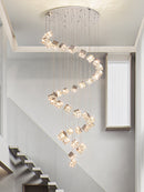 Candelabru Modern LED CM526/18, 51W, Diametru 58.5cm, Inaltime Reglabila, Crom