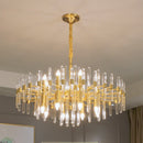 Candelabru Cristal CC850/620GD ,10xE14, 62X45cm, Inaltime Reglabila, Auriu Lucios, Inaltime Reglabila, Design Elegant