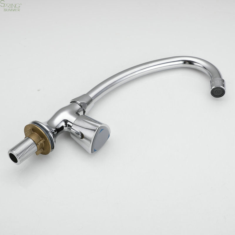 Baterie Apa Rece cu Pipa Rotativa, Crom, AR003