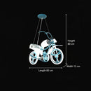 Lustra LED pentru copii MOTO, Tip motocicleta, 40W, Lumina Rece/Calda/Neutra, Albastru Alb Lustre Copii Default Title Alessandro Design