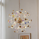 Candelabru Modern cu Cristal, FloraLux, 32xG4, Auriu si Cristale , 54.5cm, Inaltime Reglabila, Metal si Cristal Candelabre Cristal Default Title Alessandro Design