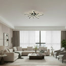 Lustra LED Ventilator VIRTULA cu Telecomanda, 29W, D77cm, Lumina Rece/Neutra/Calda, Metal si Plastic, Alb