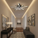Lustra LED Ventilator VIRTULA cu Telecomanda, 29W, D77cm, Lumina Rece/Neutra/Calda, Metal si Plastic, Alb