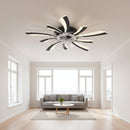 Lustra LED Ventilator VIRTULA cu Telecomanda, 29W, D77cm, Lumina Rece/Neutra/Calda, Metal si Plastic, Alb