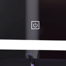 Oglinda LED Rotunda, 90cm, Orizzonte Rama Neagra, Basic Touch