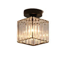 Lustra Georgiana LC111BK, 1xE27, Diametru 12 cm, Inaltime 17 cm, IP20, Negru, Cristal, Fier, Becuri Neincluse