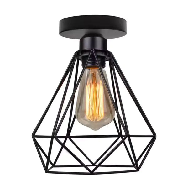 Lustra cu Abajur, GRACIE, Diamant, 1XE27, Negru