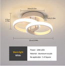 Lustra LED VERTEX CIRCULA 21W, 2 Cercuri, Rame Metalice, lumina Rece/Calda/Neutra, Alb