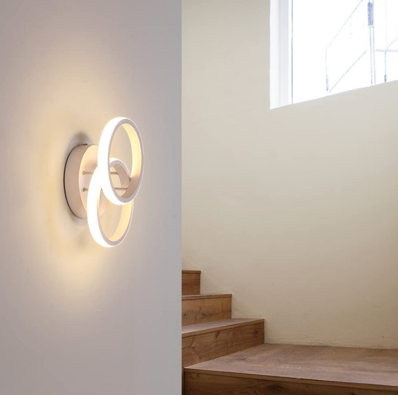 Lustra LED VERTEX CIRCULA 21W, 2 Cercuri, Rame Metalice, lumina Rece/Calda/Neutra, Alb