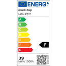 Lustra LED GUARELLA, 39W, lumina Rece/Calda/Neutra, Alb