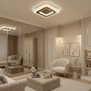 Lustra LED AGOL Petito, 34W, Dimensiune 20x20cm, Lumina Calda/Neutra/Rece, Auriu, Metal si Acril