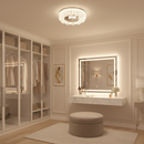Lustra LED STARR Petito, 21W, Diametru 19cm, Lumina Calda/Neutra/Rece, Alb, Metal si Cristal