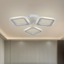 Lustra LED ERIKA 20W, 3 Patrate, lumina Neutra, Alb