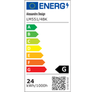 Lustra LED Suspendata LM551/4BK, 24W, Lumina 3000/4000/6000K, Negru, Inaltime Reglabila