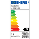Lustra LED Suspendata LM551/4GD, 24W, Lumina 3000/4000/6000K, Auriu, Inaltime Reglabila
