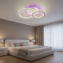 Lustra LED cu telecomanda si cristal NOVA ROTONDA RGB 42W, 2 Cercuri, lumina Rece/Calda/Neutra, Dimabila, Alb Lustre LED cu Telecomanda Default Title Alessandro Design