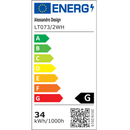Lustra LED cu telecomanda si cristal NOVA ROTONDA 34W, 2 Cercuri, lumina Rece/Calda/Neutra, Alb Lustre LED Cristal Default Title Alessandro Design