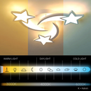 Lustra LED cu telecomanda IPOMOEA 51W, 3 Stele, lumina Rece/Calda/Neutra, Dimabila, Alb