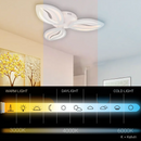Lustra LED cu telecomanda ORCHID 40W, 3 Petale, lumina Rece/Calda/Neutra, Dimabila, Alb