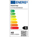 Lustra LED suspendata cu telecomanda FAUSTO, 48W, lumina Rece/Calda/Neutra, Dimabila,Inaltime Reglabila, Auriu