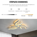 Lustra LED cu telecomanda SAKURA 37W, 3 Petale, lumina Rece/Calda/Neutra, Dimabila, Alb