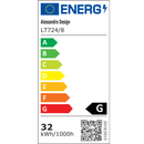 Lustra LED cu Telecomanda MARIO, 32W, 8 Elemente, Lumina Rece/Calda/Neutra, Dimabila, Negru/Auriu